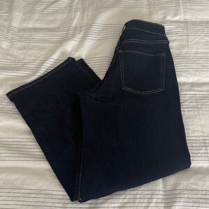 Old Navy Wow Wide Leg High Rise Dark Denim Blue Jeans Size 2 Petite